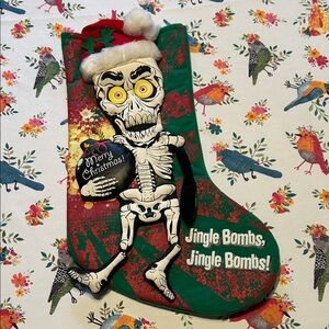 “Jingle Bells” Achmed Christmas Stocking Kurt S. Adler 2012 NWOT